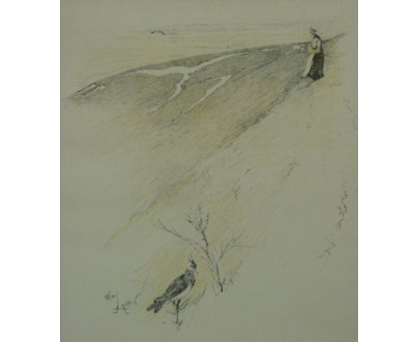 Two Cecil Aldin prints - 'Berkshire Hiring Time' and a lapwing near a seashore together with a limited edition Aldin print of