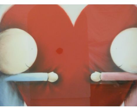 A framed and glazed print by Doug Hyde 'We Found Love', signed 64/395 (56cm x 75cm)