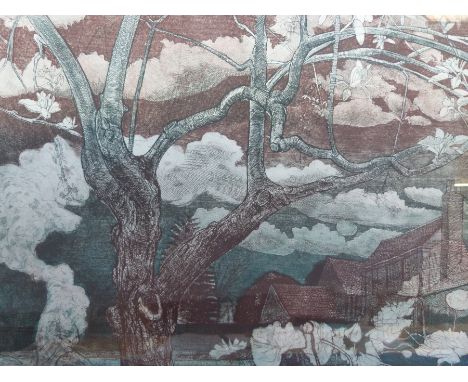Richard Bawden: "The Apple Tree" a signed limited edition 10/85 and a Picasso Print "Don Quixote" (75cm x 59cm)