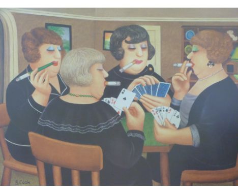 Beryl Cook print 'Bridge Party' signed in pencil to margin and embossed AGP lower left (35 x 47cm) 