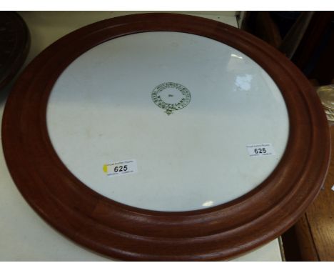 A Juggins ceramic scale pan by Copeland (approximately 38cm diameter) in wall hanging frame