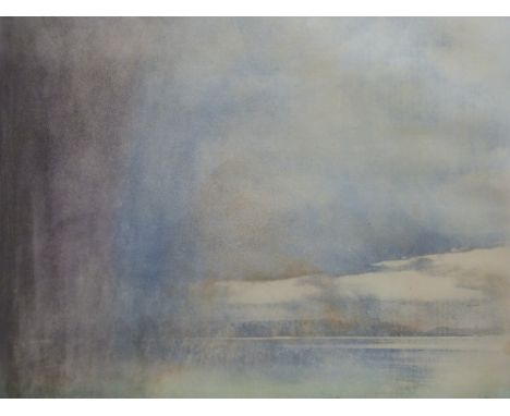Storm Over the Sea Eigg ltd edition print, another limited edition print and a folder of prints (largest 40cm x 50cm)