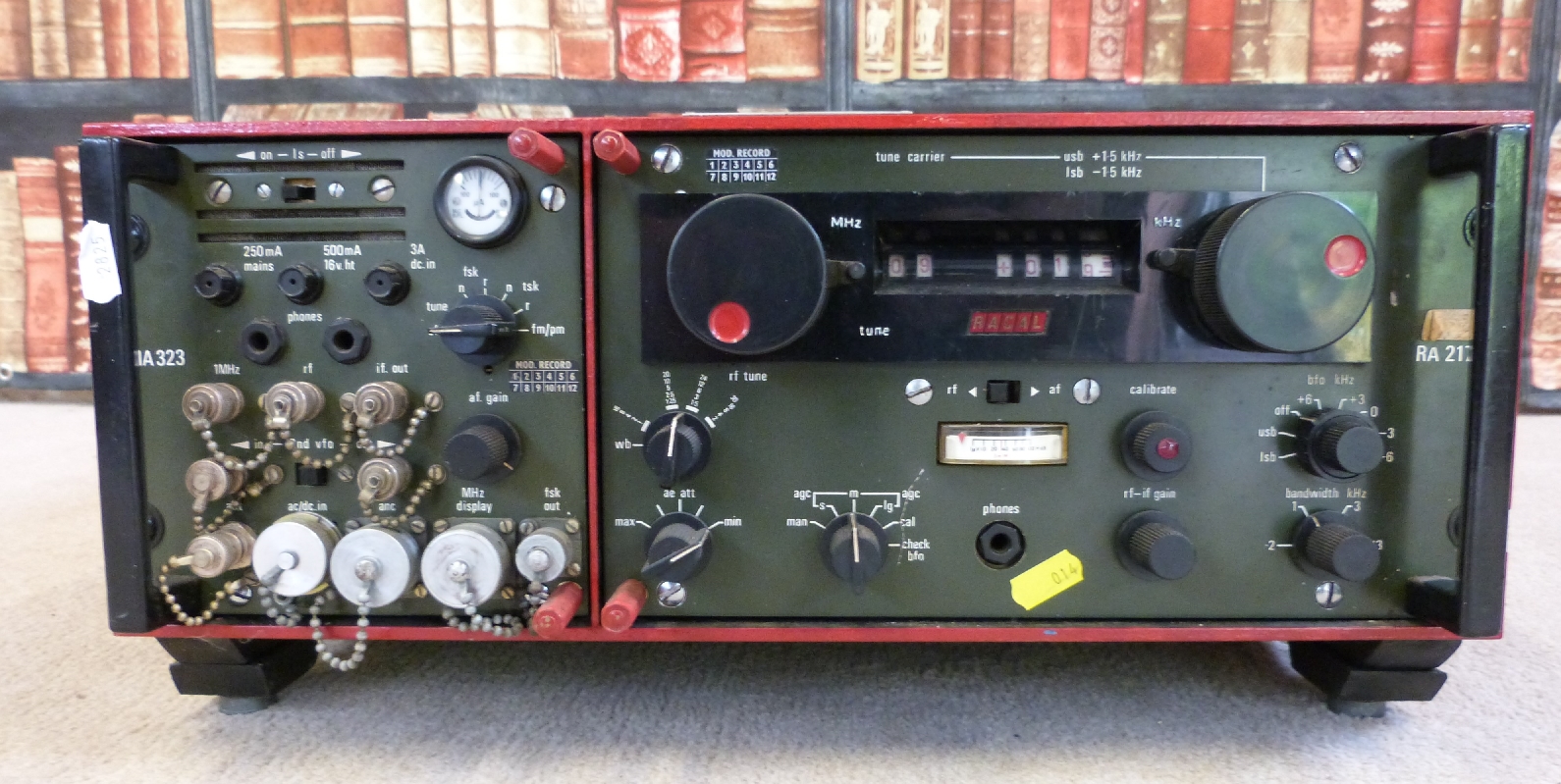 A military type Racal RA217D radio receiver, also marked MA323