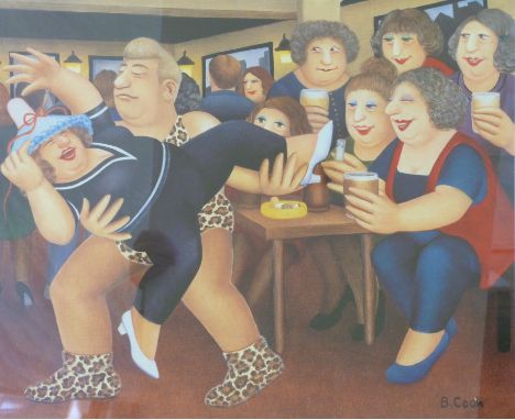 Beryl Cook print 'The Tarzanogram' signed in pencil to margin and embossed AGP lower left (40 x 45cm) 