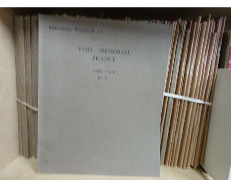 A collection of 81 Memorial Registers detailing the fallen in the First World War. Register 18:Soissons Memorial France (thre