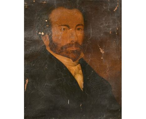 19th Century Continental School, a portrait of a gentleman in formal evening wear, oil on canvas, 23.75" x 18.5" (60 x 47cm).