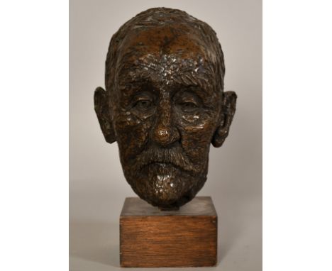 Sally Hersh (1936-2010), Charlie Pilkington, Circa 1974, bronze resin, 13" (33cm) high overall.
