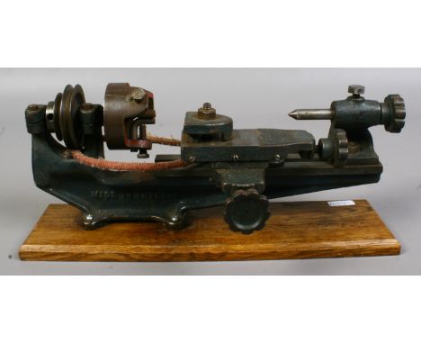 A vintage hobby lathe made in England.