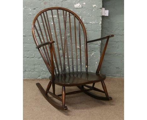An Ercol spindle back rocking chair.