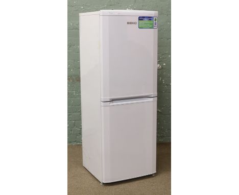 A Beko white enamel frost free fridge freezer.