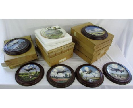 Various collectors plates inc Royal Doulton 'Heroes of the Sky' and Royal Worcester 'A Country Church in March'