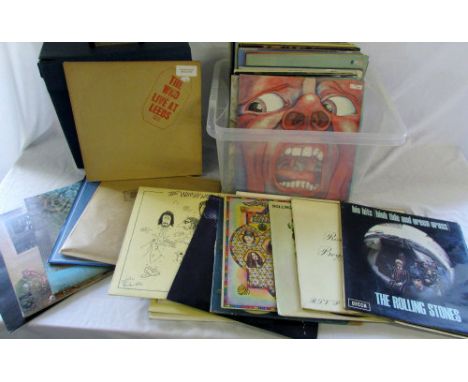 Assorted 33 rpm LPs inc The Who, King Crimson, The Rolling Stones and Dire Straits