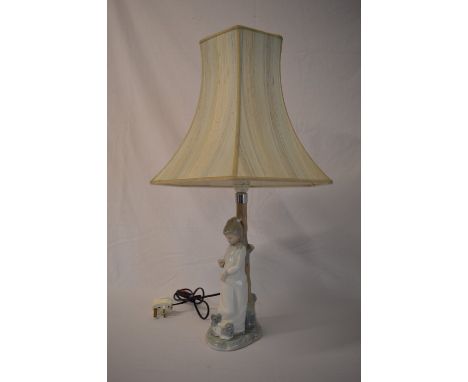 Lladro table lamp with shade (shade af)