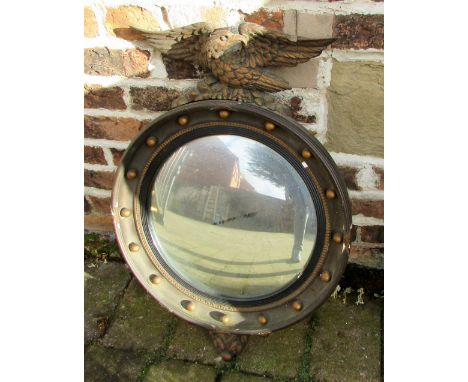 Circular mirror with eagle finial (af)