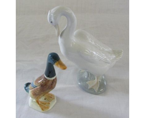 Beswick duck & a Nao goose