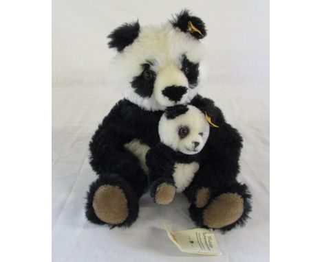 Steiff panda with cub