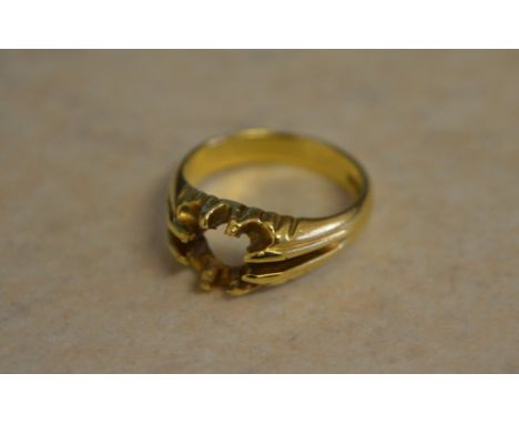 18ct gold ring (no stone), approx weight 6.5g