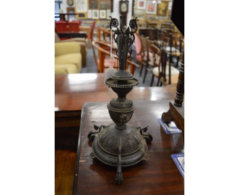 A Victorian embossed silver epergne stand.