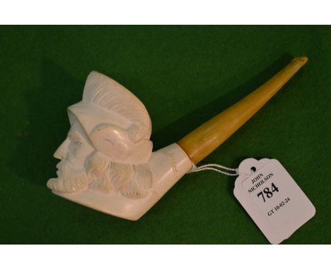 A Meerschaum pipe.