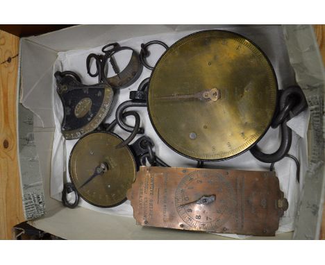 A collection of weighing scales.