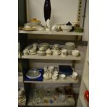 A quantity of household china and glassware to include a Poole pottery Argosy dinner service.