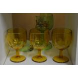 Amber goblets etc.