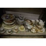Tea service and other decorative items.