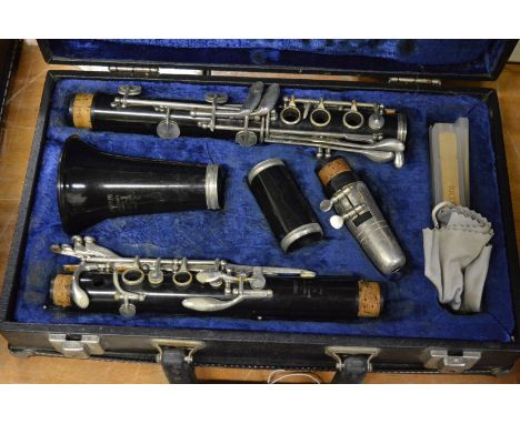 A Boosey and Hawkes cased clarinet.