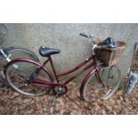 A ladies bicycle.