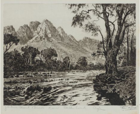 signed and inscribed with the title in pencil in the margin and embossed with the artist's chopmark etching sheet size: 23 by