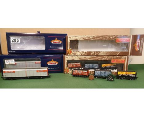 Bachmann OO Gauge Train Railway Model Goods Wagons, Branchline Speedlink Sliding Wall Wagons &amp; Coal Trader Classic Sets -