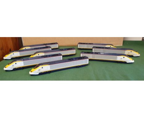 Jouef OO Gauge Train Set of Eurostar Loco Engines &amp; Various Carriages - 16 items in total