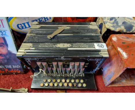 Resolonia Accordion or Large Concertina/Squeezebox Musical Instrument