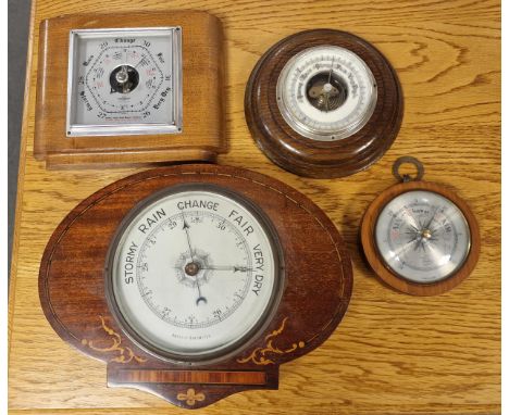 Vintage Barometer Quarter inc a nice Inlaid Wood Example