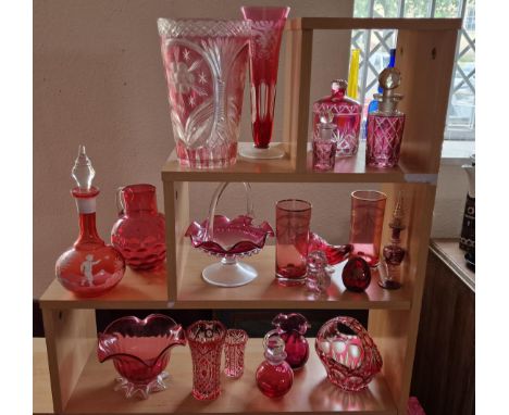 Vintage Cranberry Glass Collection