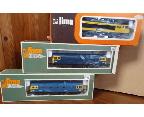 Lima Set of Three HO Gauge Locomotive Train Engines, inc 208108 NS '1605' Diesel, and Two D6524 Diesels