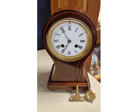 Antique 19th Century French Parisien Charles Vicenti Mantle Clock, marked Ch Vcne to mechanism