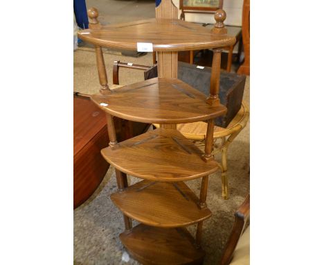 Modern Ercol corner shelf unit