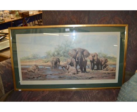 David Shepherd coloured print, Elephant Heaven