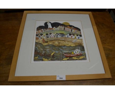 Mawdy Walden coloured print, Southwold, f/g