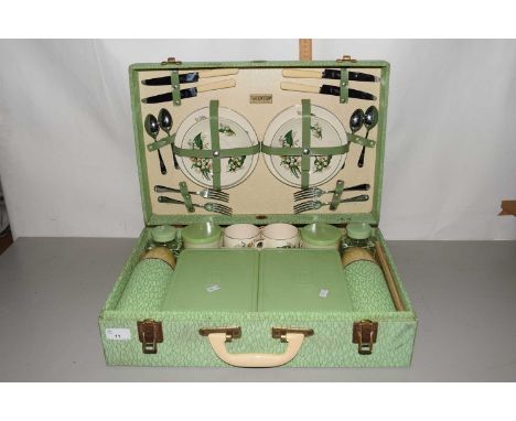Vintage Brexton fitted picnic hamper