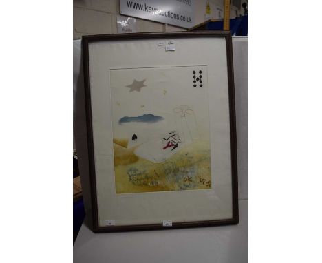 Coloured print marked 'OK Vidi', f/g