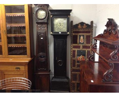 A Scottish mahogany longcase clock, late 18th century, the square brass dial signed James Brown, Aberdeen, within a conformin