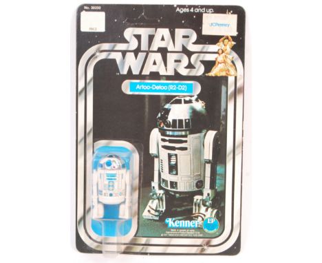An original vintage ex-shop stock condition 1977 Kenner made Star Wars carded MOC action figure ' Artoo-Detoo ( R2-D2 )'. Fac