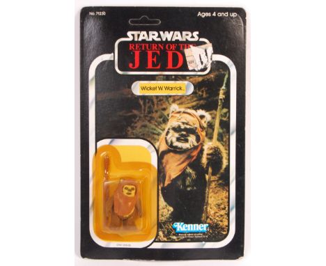 An original vintage 1983 Kenner made Star Wars carded MOC action figure ' Wicket W. Warrick ' Ewok. Factory sealed upon it's 
