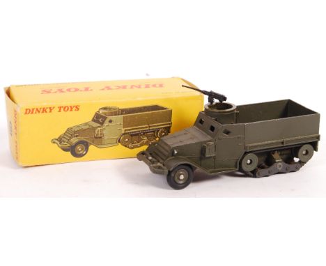 A rare original vintage French Dinky Toys made military themed boxed diecast model No. 822 ' Half-track M3 '. ' Made In Franc