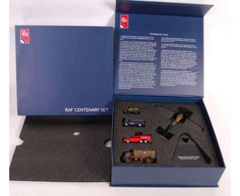 An Oxford made ' RAF 100 ' Anniversary 1/76 scale precision diecast model Limited Edition boxed set ' 76SET58 '. Comprising o