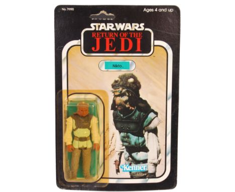 An original vintage 1983 Kenner made Star Wars carded MOC action figure ' Nikto '. Factory sealed upon it's original unpunche
