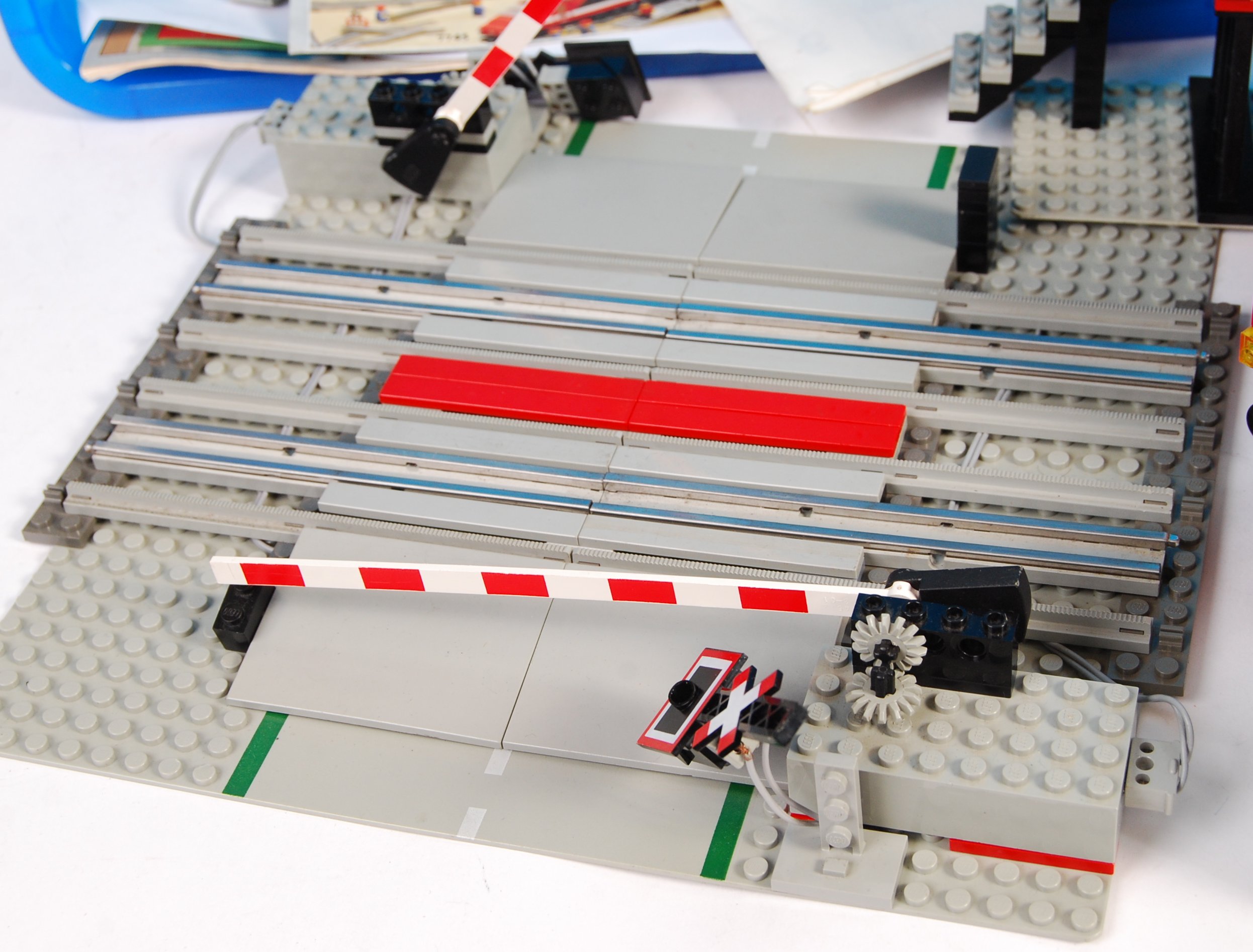 A collection of assorted rare 1980's Lego Railways 12V electric train