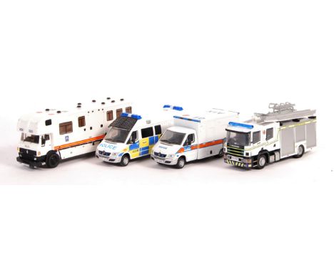 Fire Brigade Models - a collection of x4 presumed Fire Brigade Models made white metal precision diecast model Emergency Serv